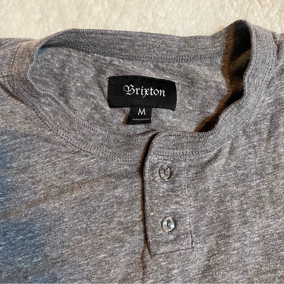 Mens Medium Brixton Grey Long sleeve. Excellent condition - Picture 2 of 7